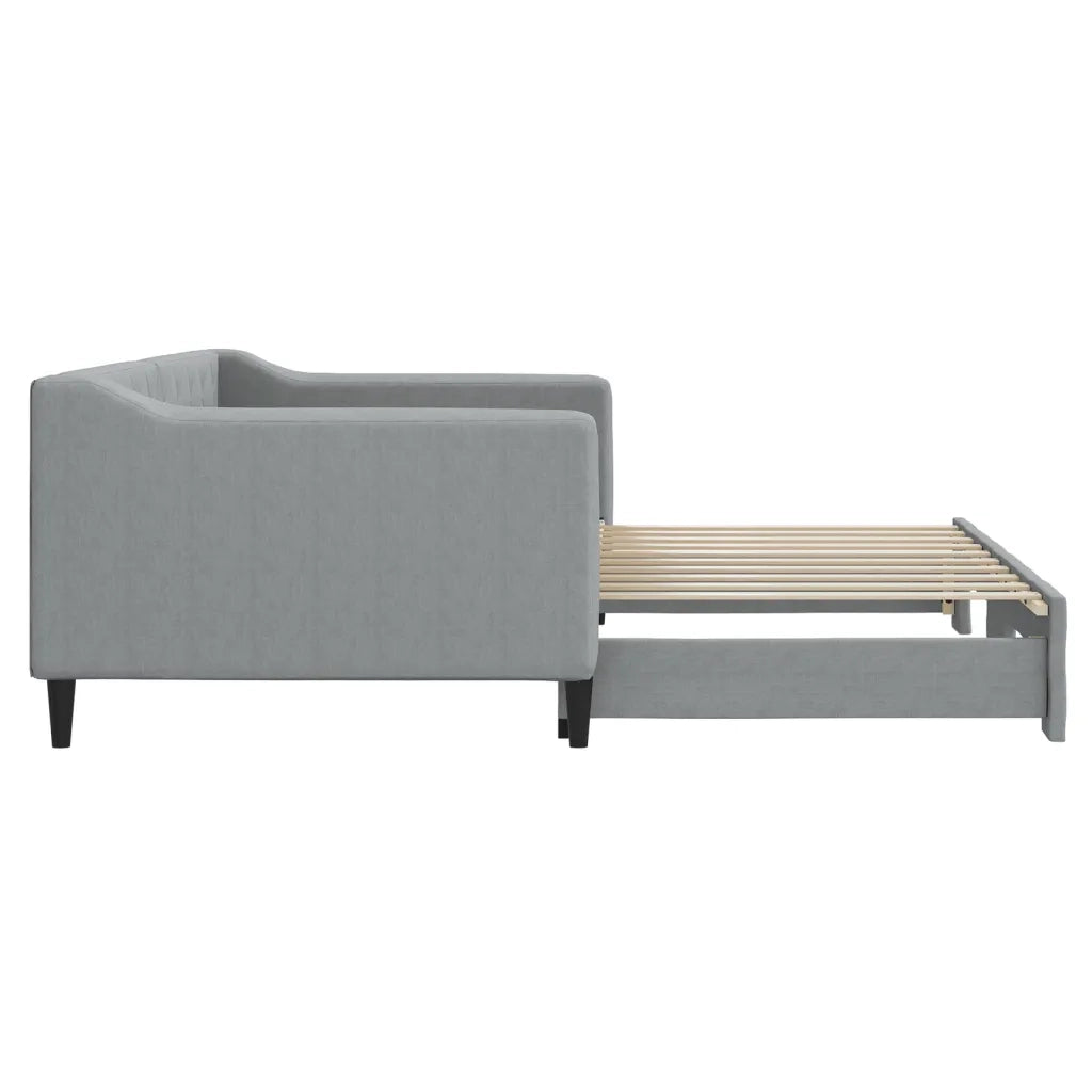 Divano Letto con Letto Estraibile-Sofa Letto-Daybed Grigio Chiaro 90x190 Tessuto 928460