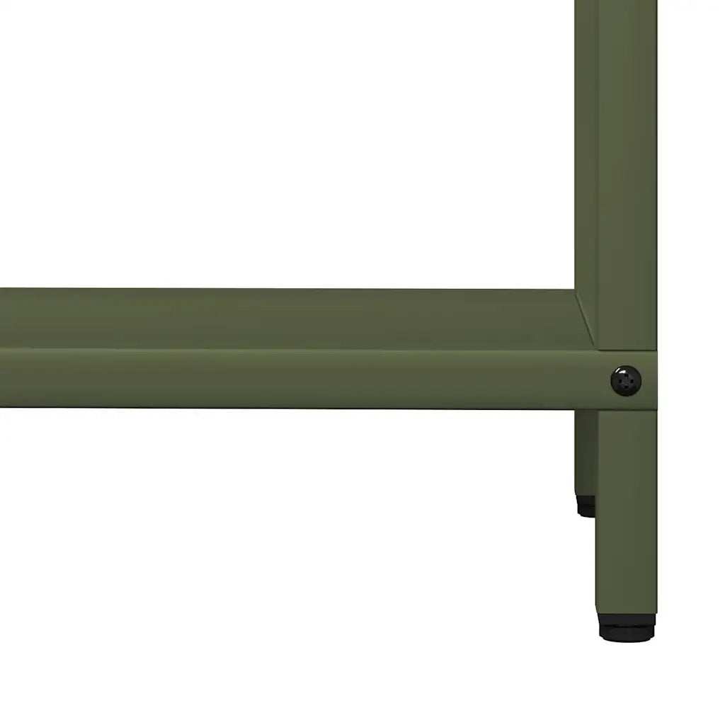 Rastrelliera per Legna da Ardere Verde Oliva 60x25x60 cm CFW2375280