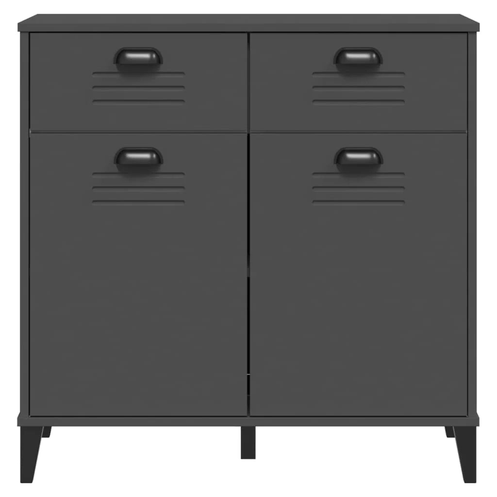Credenza cassettiera cassettiera mobile contenitore organizer cucina soggiorno soggiorno 80 x 40 x 80 cm derivati ​​del legno antracite 02_0036625