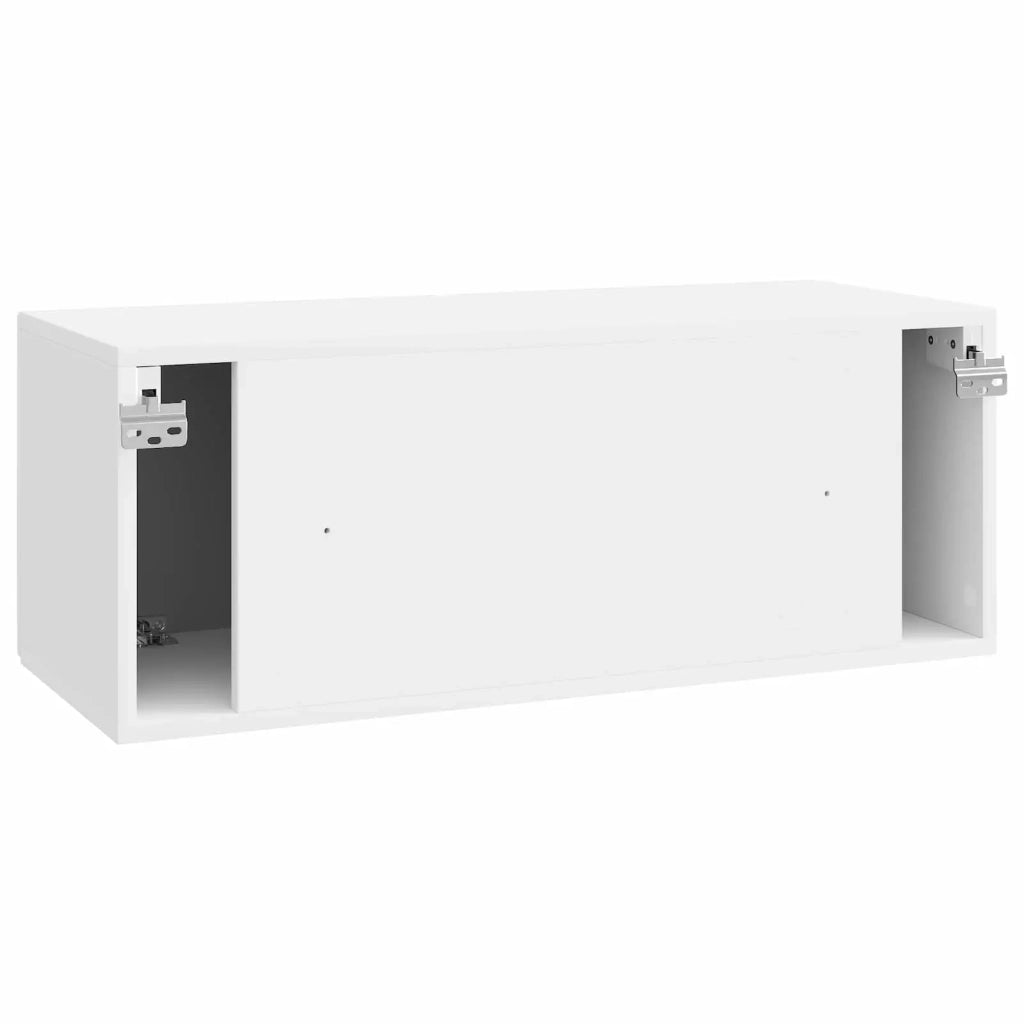 Mobile Porta TV da Muro Bianco Lucido 78,5 x 31 x 30 cm