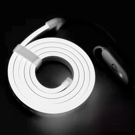 Luce a LED, 5V, regolazione dimmerabile senza finestra, luce a LED flessibile, illuminazione di ambiente, luce a LED, adatta per camera da letto, festa, decorazione di casa luce flessibile, luce bianca - 1 metro (3000K)