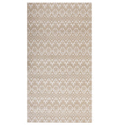 Tappeto Beige Juta 80 x 150 cm Rettangolare con motivo geometrico a trama piatta Stile Boho Camera da letto Soggiorno