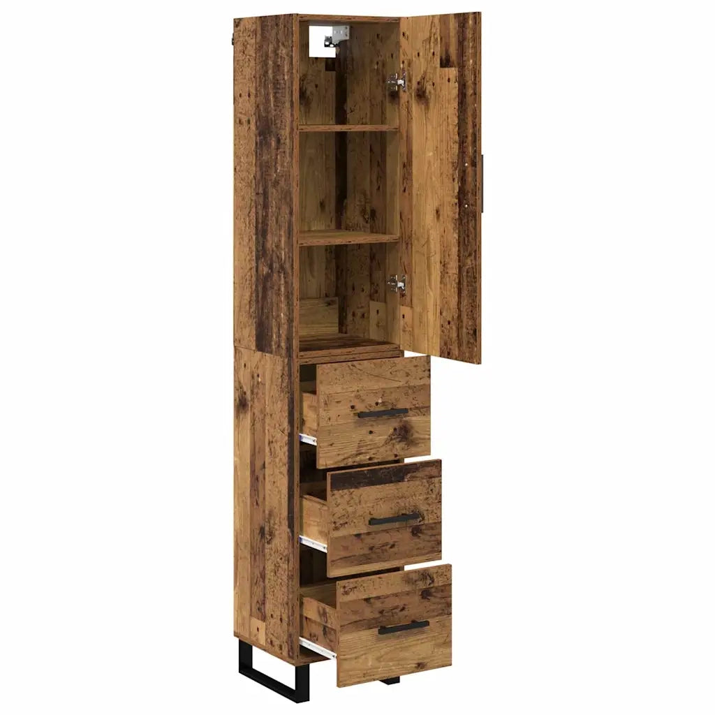 Credenza-Buffet-Armadio da cucina Legno vecchio 34,5 x 34 x 180 cm Legno multistrato 128075