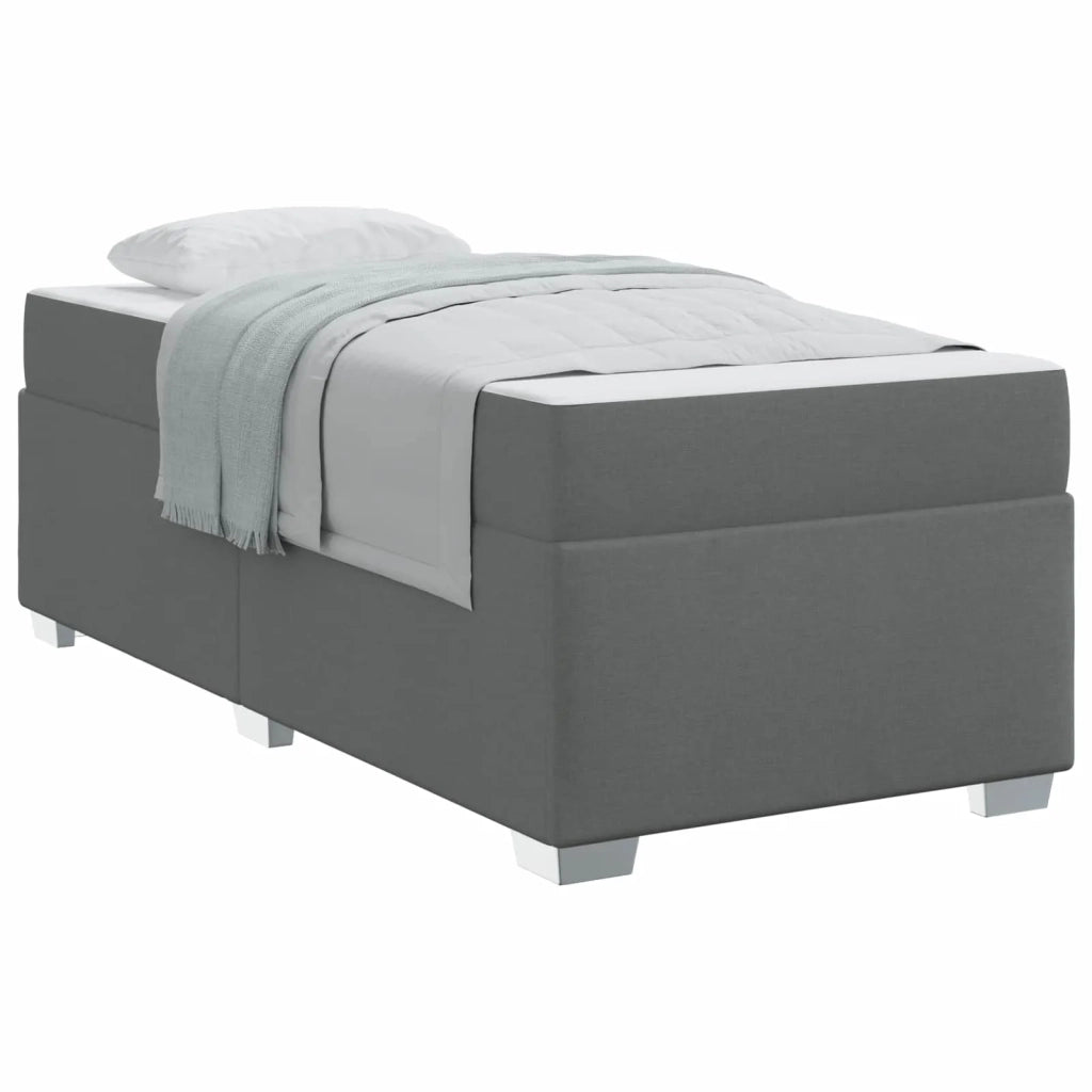 Struttura del letto Grigio scuro 80 x 200 cm Tessuto