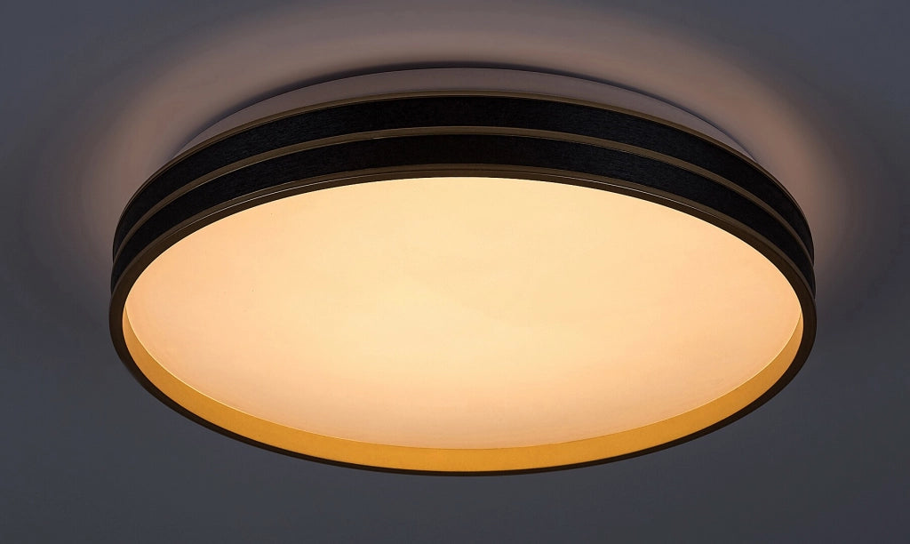 Plafoniera LED Rabalux Gandor 39cm 24W CCT nero rotonda