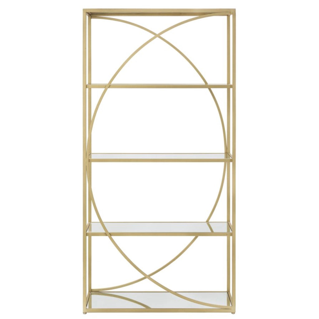 Libreria VKH219, Oro, Metallo, 90x38x180 cm