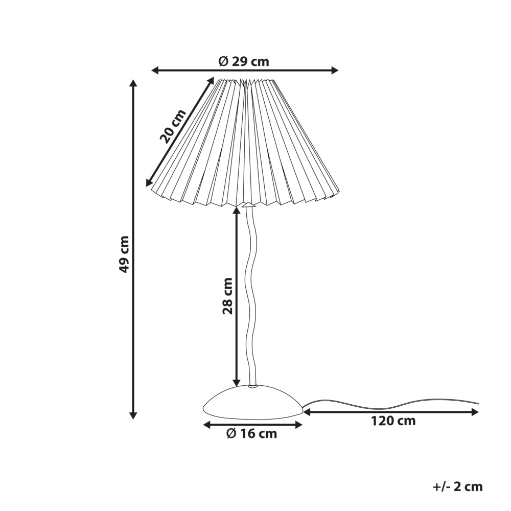 Lampada da tavolo Base metallica nera Materiale sintetico Paralume bianco Luce notturna da comodino