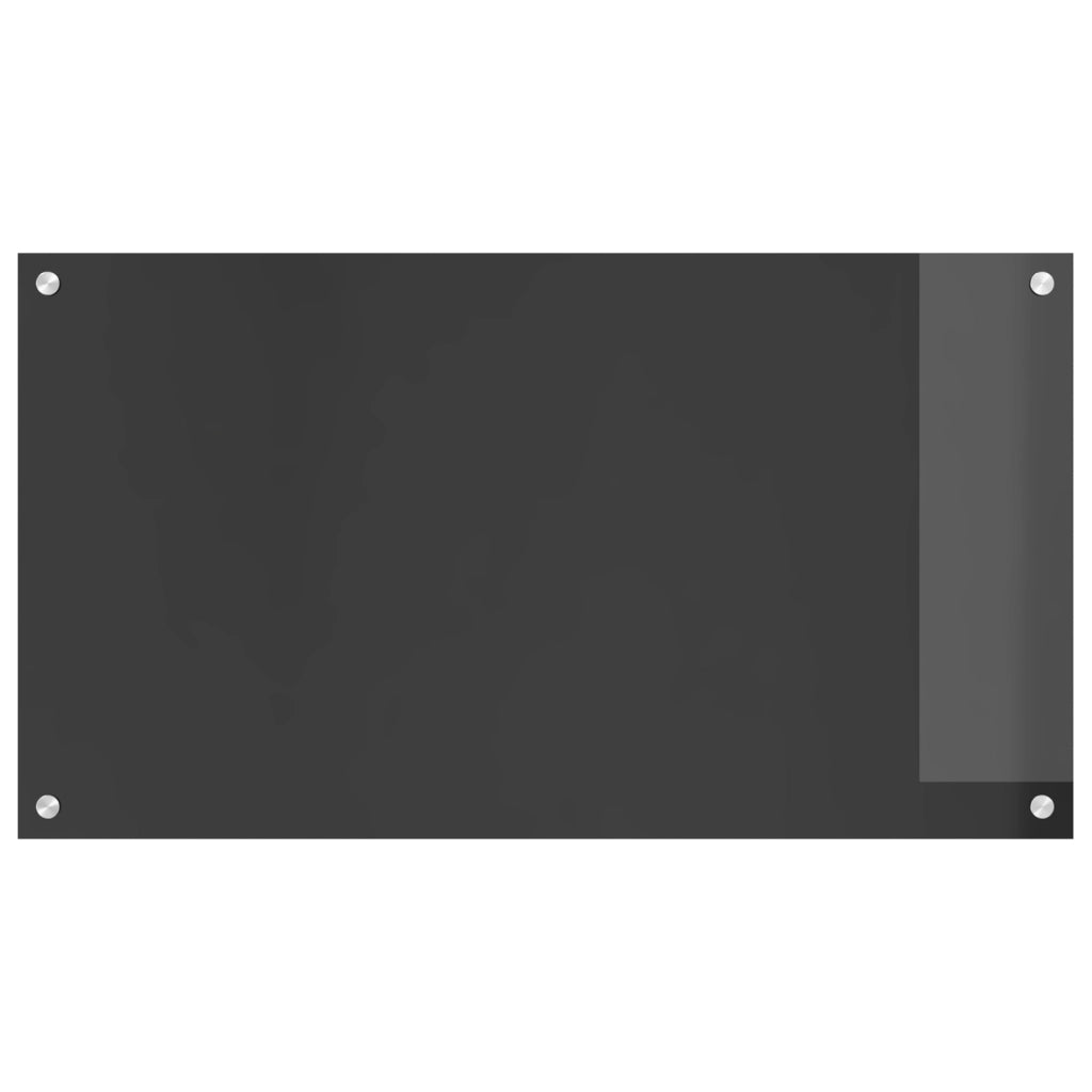 Paravento da Cucina Grigio Scuro 90x50x0,6 cm in Vetro Temperato