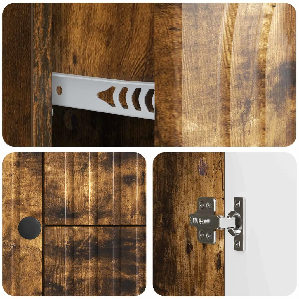 Mobile TV Rovere Fumo 89 x 34,5 x 60 cm Legno ingegnerizzato