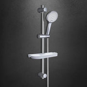 Colonna doccia regolabile in acciaio inox 70 cm con piatto doccia e doccia manuale