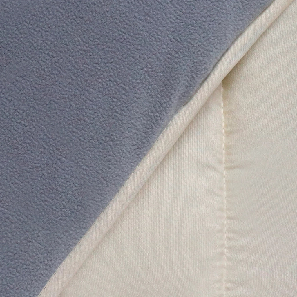 IDMarket - Piumino 220x240 CM ZOE polar biface grigio e crema 400 gr