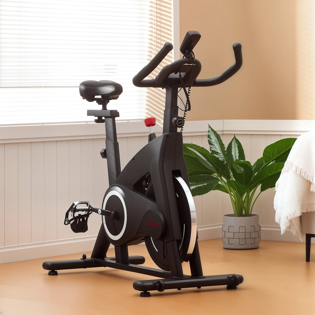 Bicicletta da Camera Fitness Silenziosa ¨C zephmum ¨C Nero, Regolabile, LCD