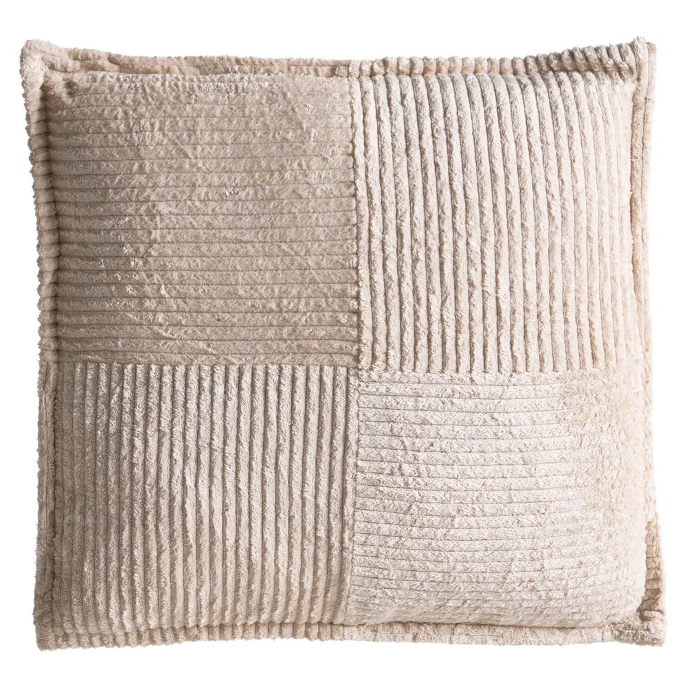 Set di 2 cuscini decorativi in velluto a coste Beige chiaro 45 x 45 cm x 30 cm Accessori decorativi Boho Camera da letto Soggiorno