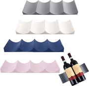 Scaffale per bottiglie da 4 stive - Plastica europea - Universale - Cucina - Bancone - Cucina - Sala da pranzo - Grigio - Blu - Bianco - Rosa