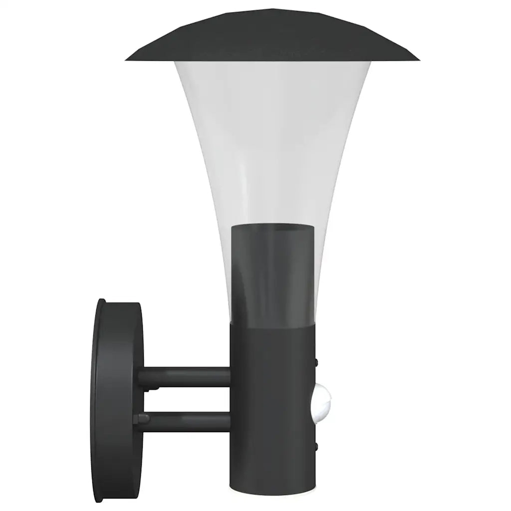 Applique da Esterno con Sensore Nera in Acciaio Inossidabile CFW7326208