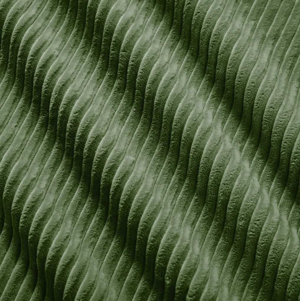 Divano angolare modulare 4 posti 388x103x70 cm in tessuto velluto a coste verde