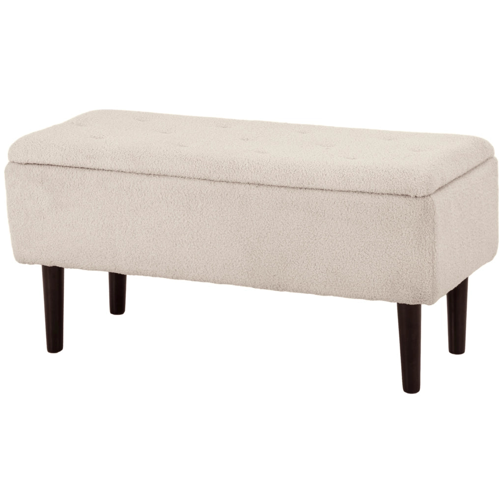 Letto Contenitore ¨C Zephmum ¨C Legno 95x38x45 cm Crema