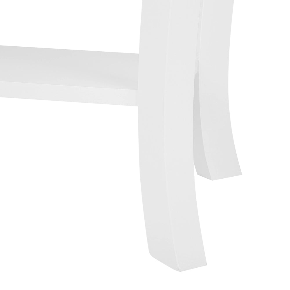 Consolle Bianco 100 x 30 cm Scaffale Espositore Moderno in Stile Francese Soggiorno Corridoio Camera da Letto