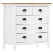 Buffet credenza cassettiera armadio mobile contenitore organizer per cucina soggiorno salotto Hill 79 x 40 x 80 cm legno massello di pino bianco 02_0035670
