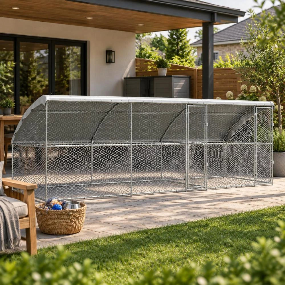 Cuccia Per Cani 3 Pz Argento 6 X 2 X 2 M Acciaio Zincato