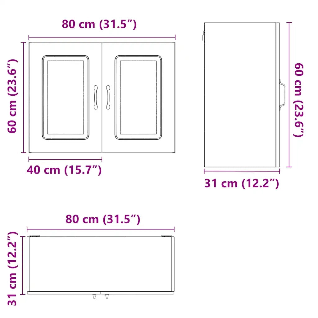 Pensile da Cucina Kalmar Bianco in Legno Multistrato 853587