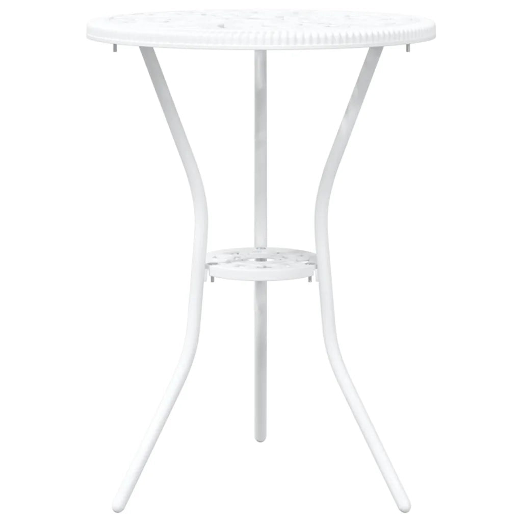 Set Bistro da Giardino 3 pz | Set Salotto da Giardino Bianco Alluminio