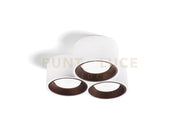 NASSO lampada da Soffitto 3 Luci attacco GX53 Tonda bronzo in gesso e alluminio