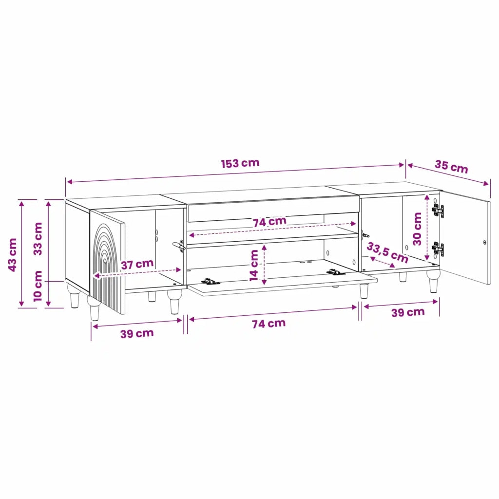Mobile TV LED Bianco Lucido Legno ingegnerizzato 896469