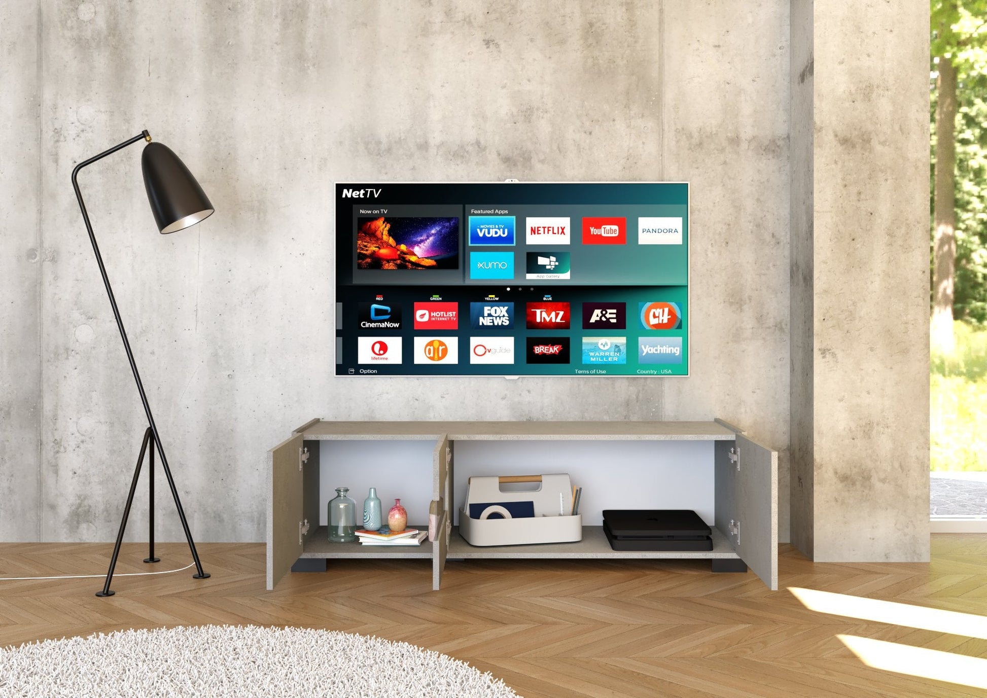 Mobile TV 3 Ante 130x40x40 cm Riflesso Cashmere