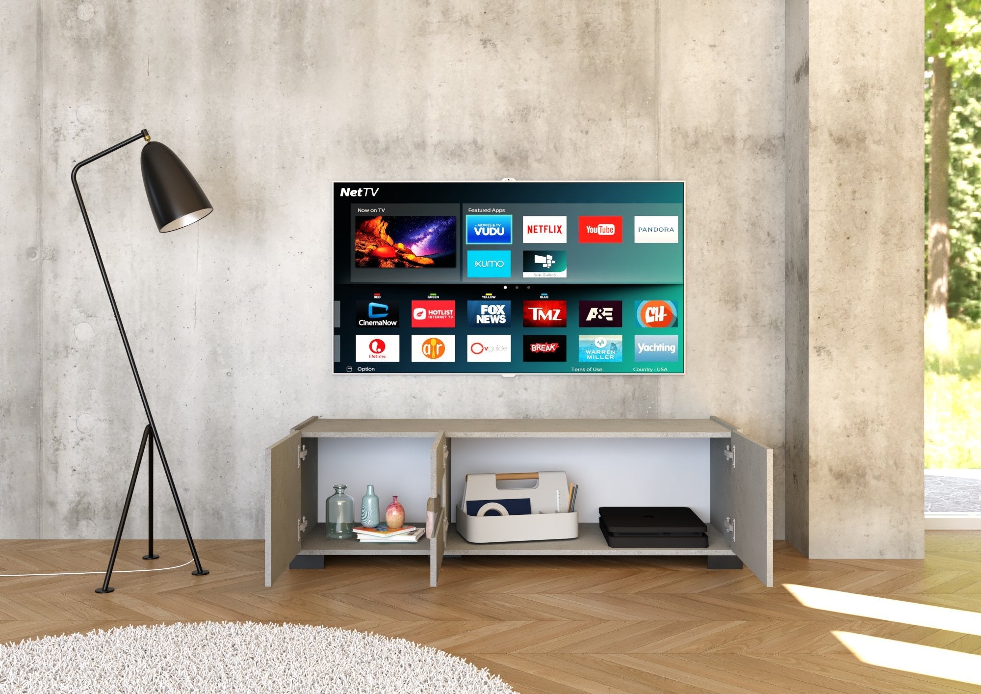 Mobile TV 3 Ante 130x40x40 cm Riflesso Cashmere