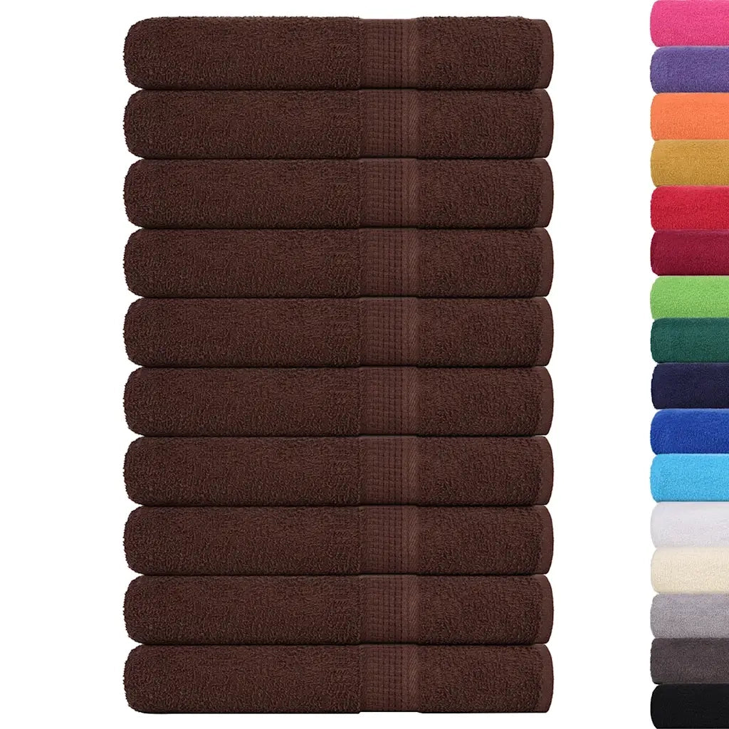 Asciugamani FROGN 10 pz Marrone 100x200 cm 360 g/m² 136772