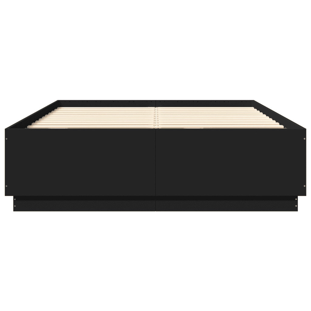 Giroletto con LED senza Materasso Nero 150x200 cm 3209605