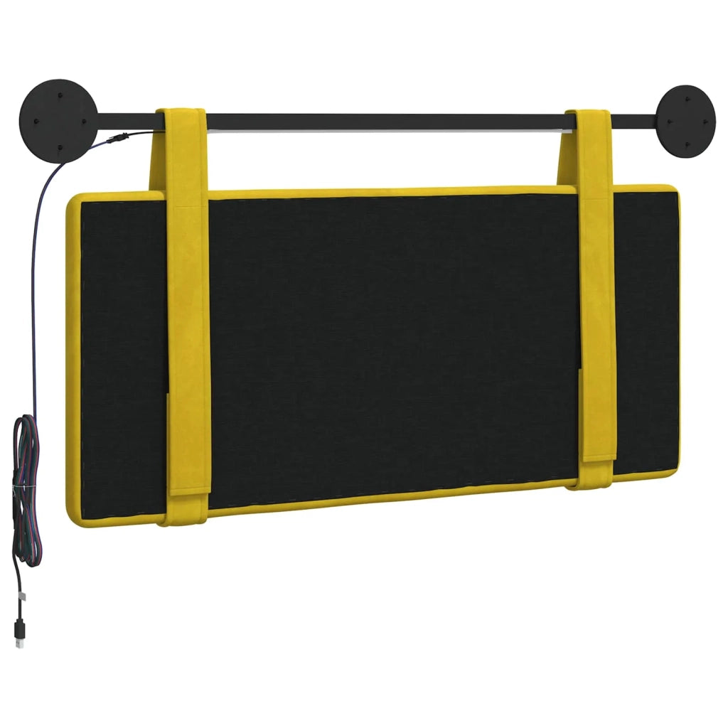 Testiera sospesa Con luce LED Giallo Velluto 3424090