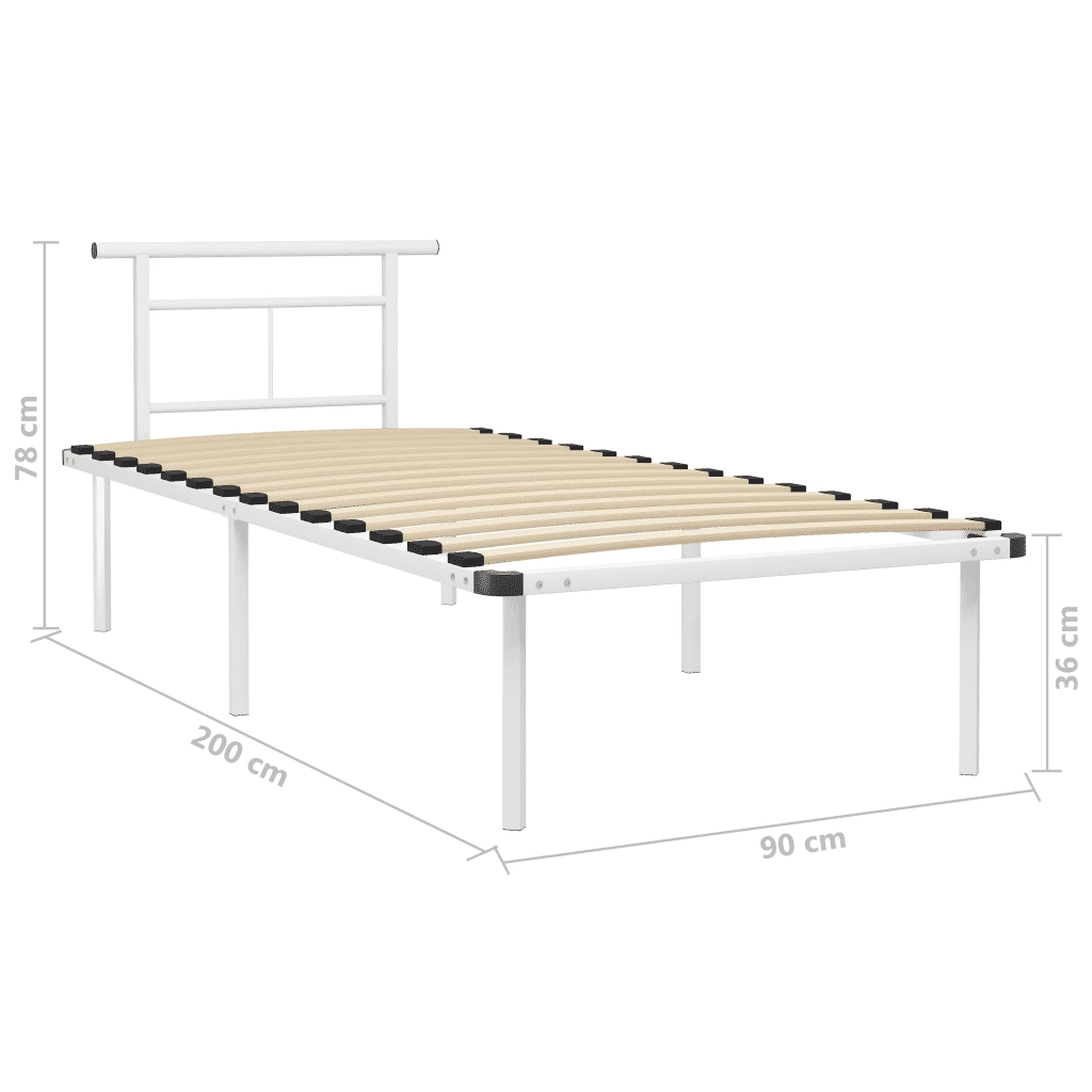 Giroletto Bianco in Metallo 90x200 cm