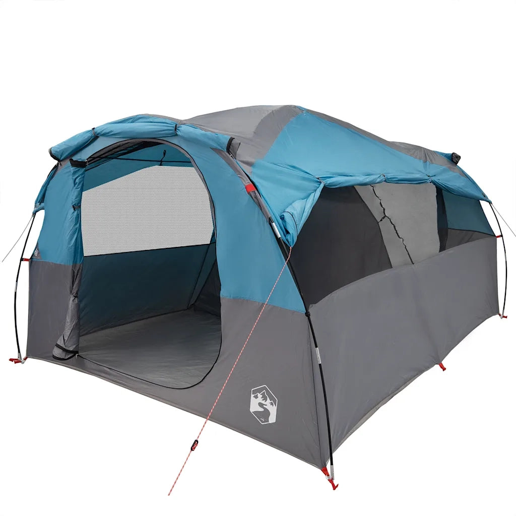 Tenda Familiare a Tunnel per 6 Persone Blu Impermeabile 4009573