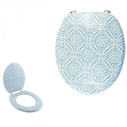 Trade Shop - Copriwater Copri Sedile Wc Bagno Universale Cerniere Acciaio Con Maioliche 87097 -