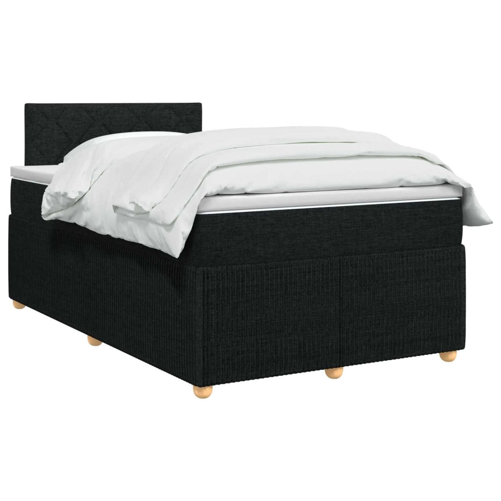 Letto box spring con materasso Nero 120 x 200 cm Tessuto 3451449