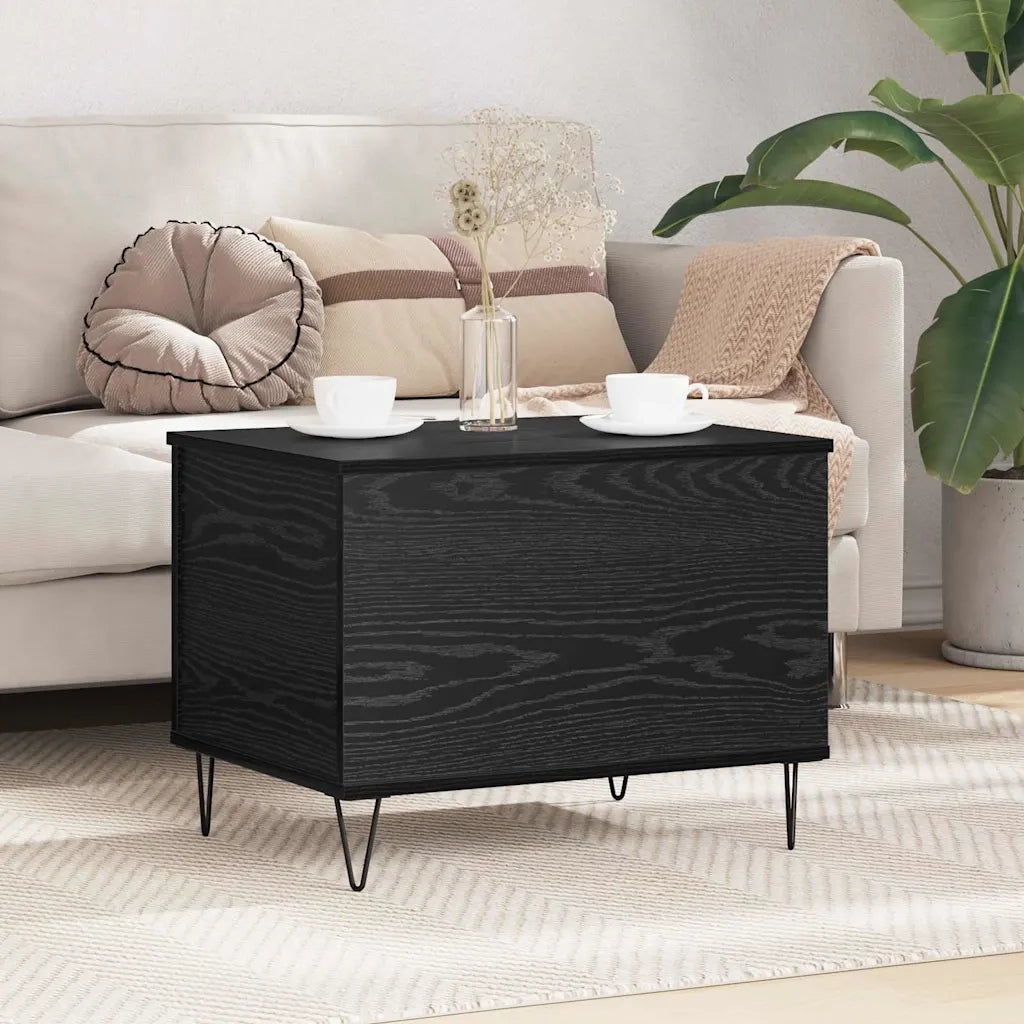 Tavolino da Salotto-Tavolino da soggiorno-Tavolo Rovere Nero 60 x 44,5 x 45 cm 857584