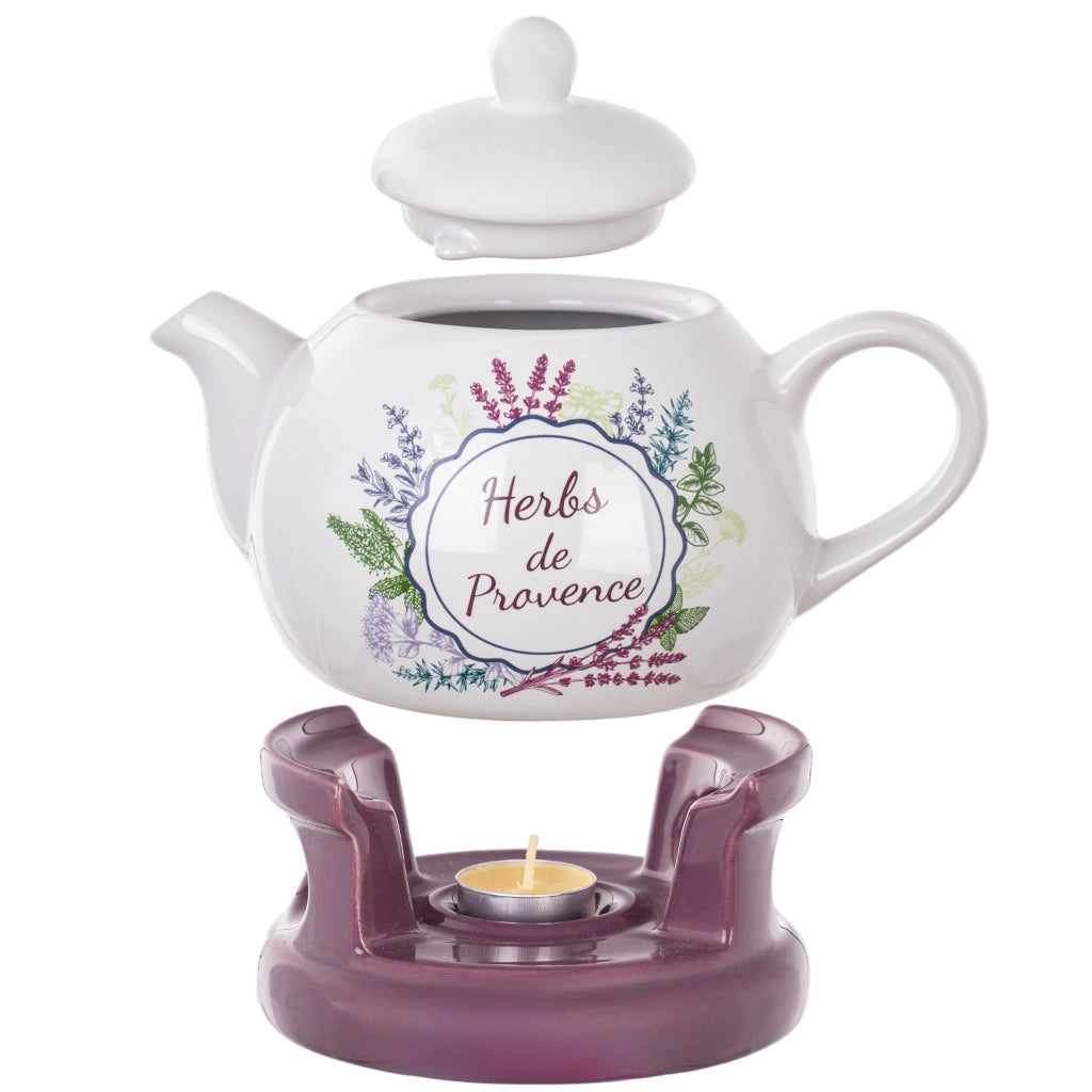 Teiera KADAX con scaldavivande, 1 litro, in ceramica, ideale come regalo.