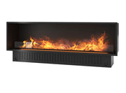 Camino a Vapore Elettrico da Incasso 180x45(64,8)x40 cm Invapo con LED RGB Nero