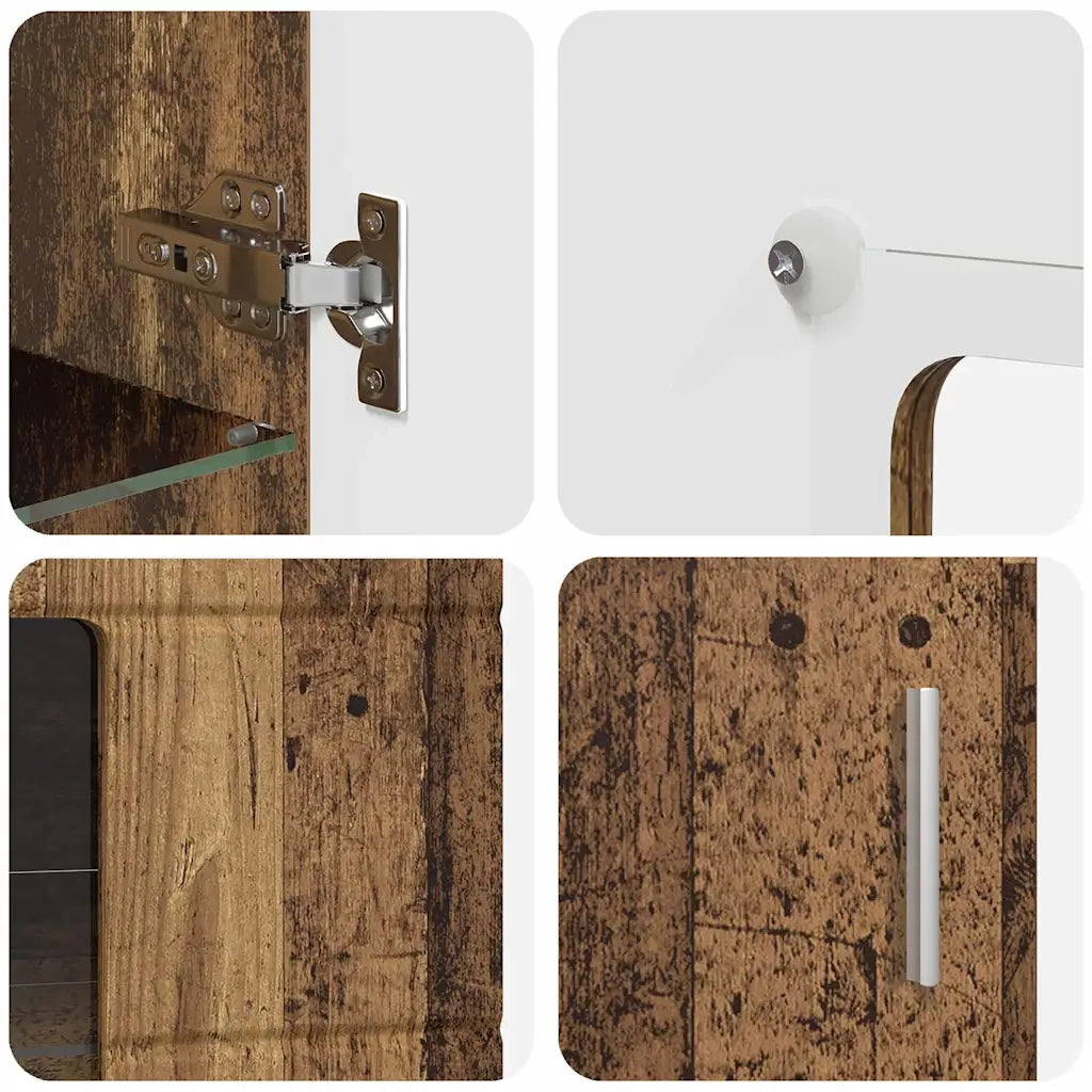 Credenza con porta FLORIN Legno vecchio 55,5 x 29 x 100 cm 880259