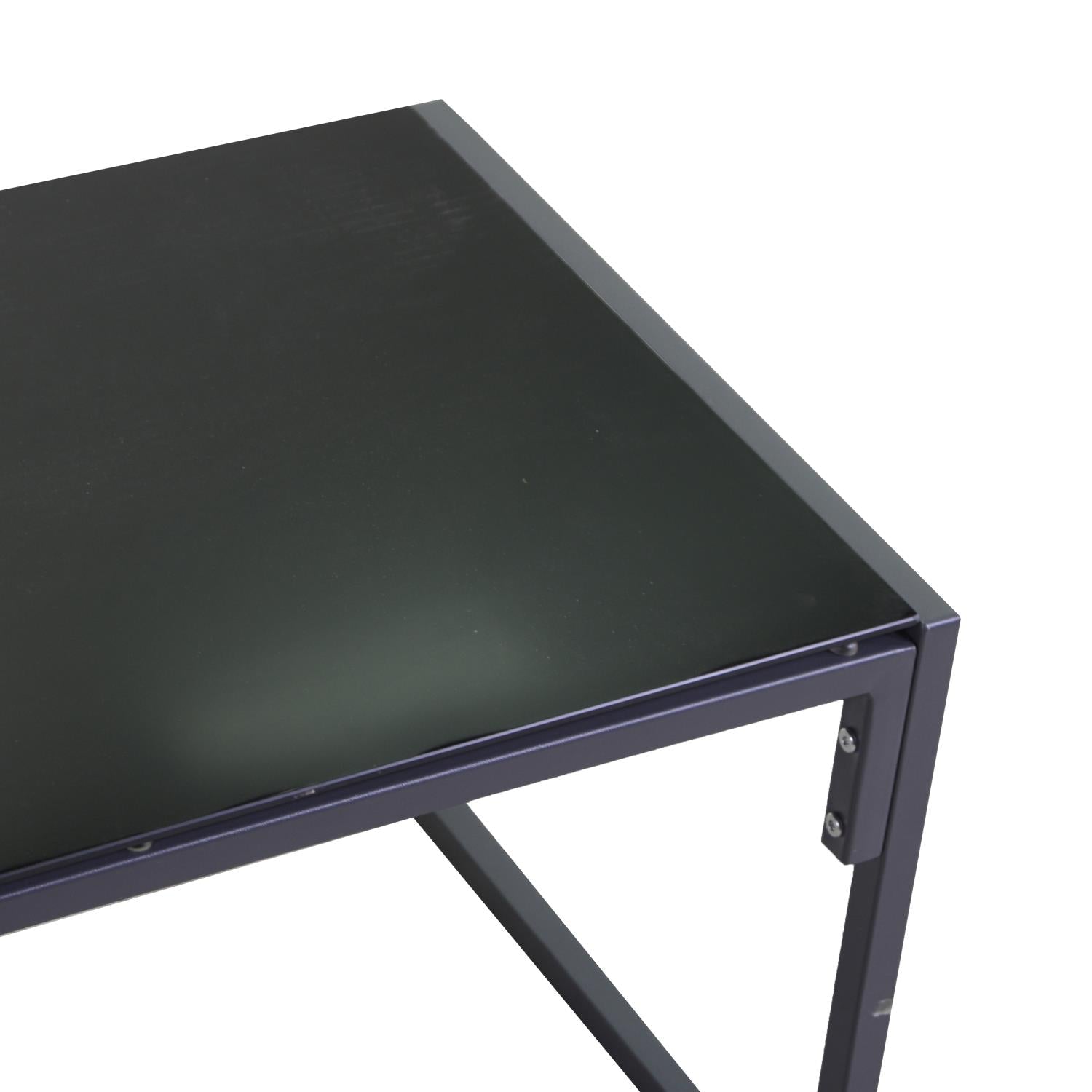 Set Salotto da Giardino Divano 2 Poltrone e Tavolino in Metallo Newport Antracite