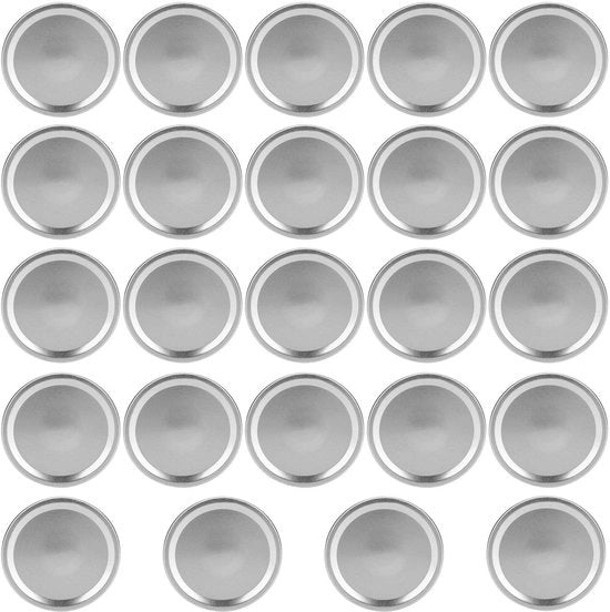 Tappo di Acciaio Inossidabile per Weck - 24 Stuks - 70mm - Facile da Pulire e Durevole - Tappo per Contenitori di Cibo - Tappo per Weck - Tappo per Contenitore di Cibo - 70mm - 24 Stuks