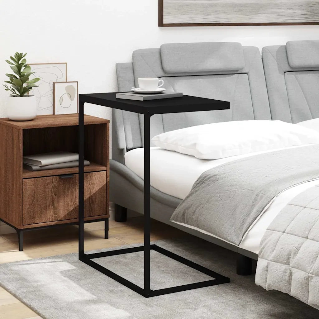 Tavolino da Salotto Nero 55x35x66 cm in Legno Multistrato cod mxl 63754