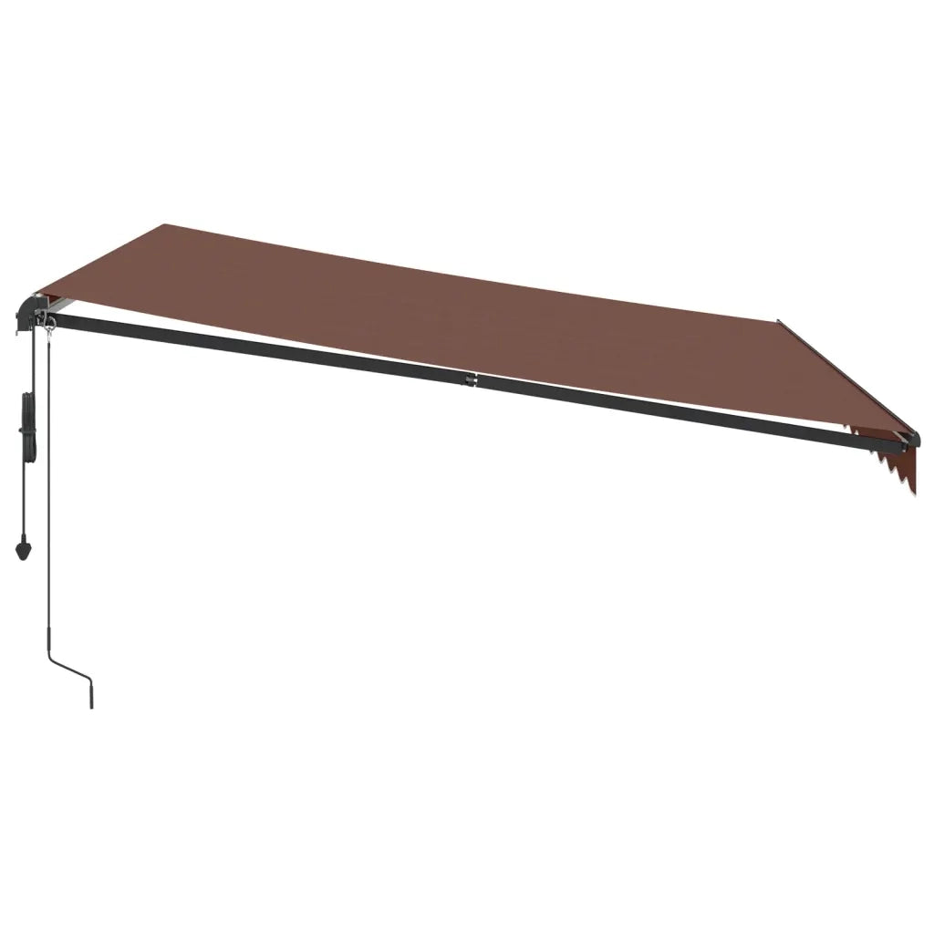 Tenda da Sole Retrattile Automatica con LED Marrone 400x350 cm