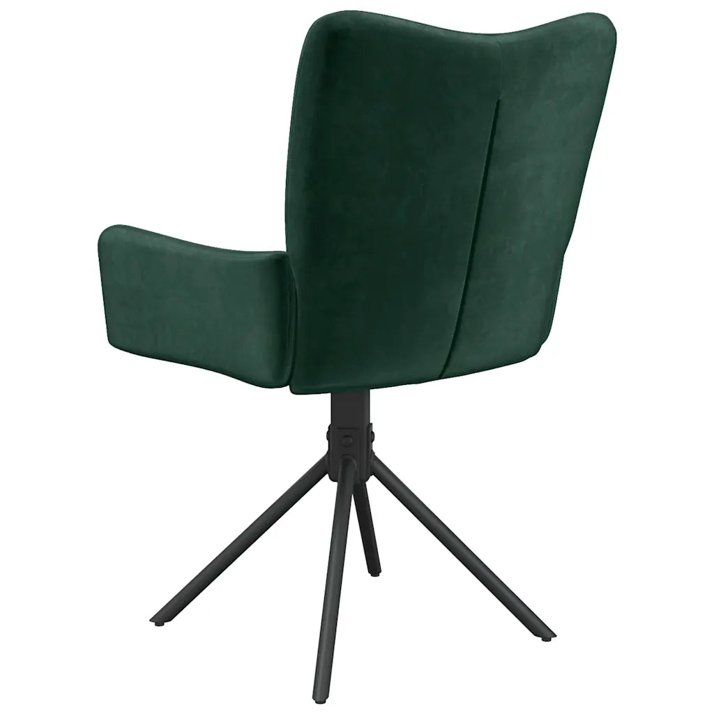 Sedie da Pranzo Girevoli 2 pz Verde Scuro in Velluto 344811