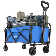 Carrello da Giardino Pieghevole con Ruote ¨C zephmum ¨C 81x45x89 cm Blu