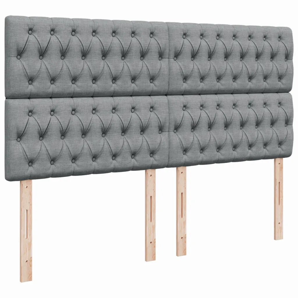 Giroletto a Molle con Materasso Grigio Chiaro180x200 cm Tessuto