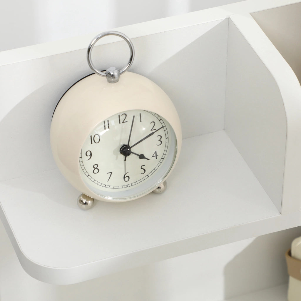Tavolino da notte con cassetti e scaffale ¨C zephmum ¨C Legno bianco 40x30x50 cm