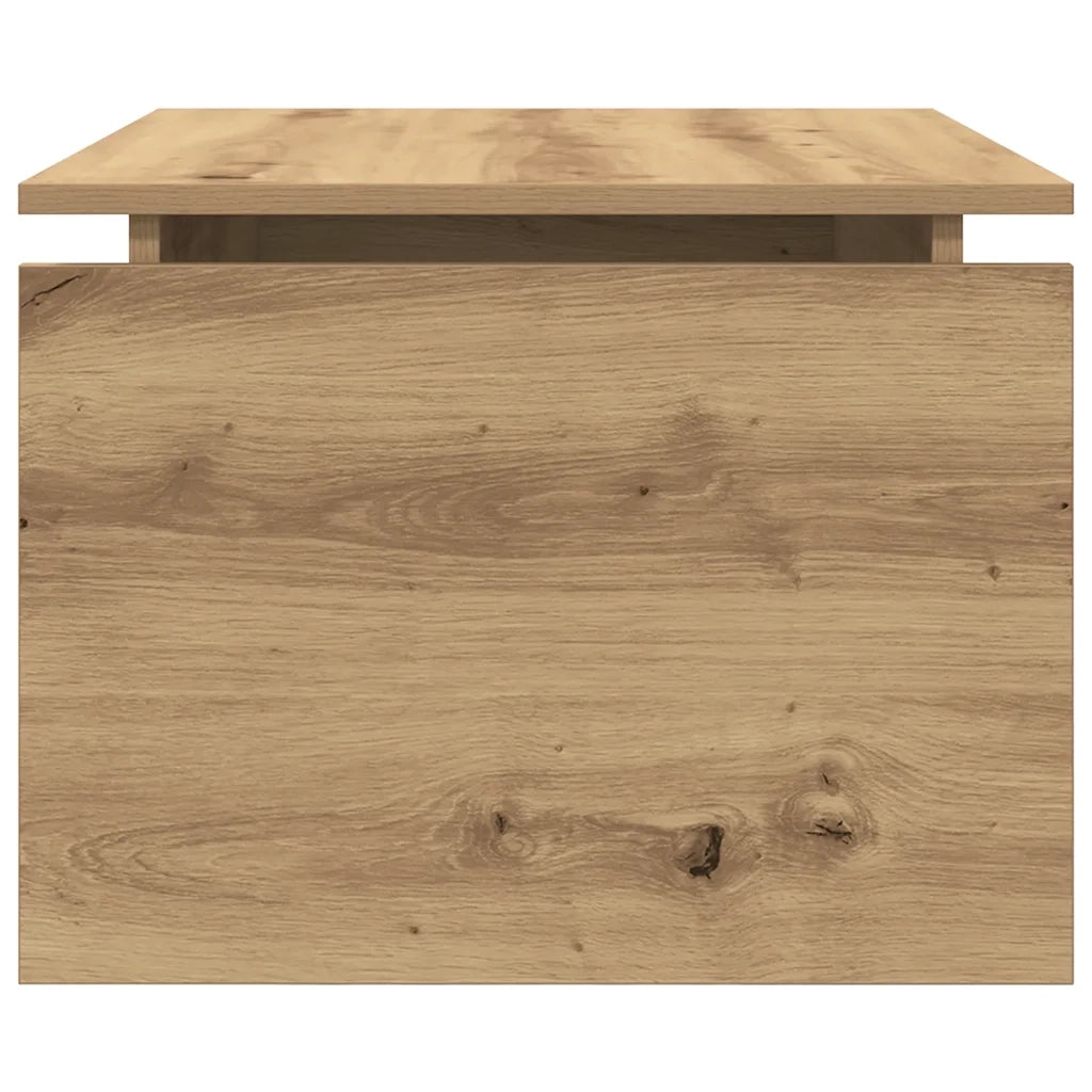 Tavolino da Salotto Rovere Artigianale 68x50x38cm in Truciolato 856629